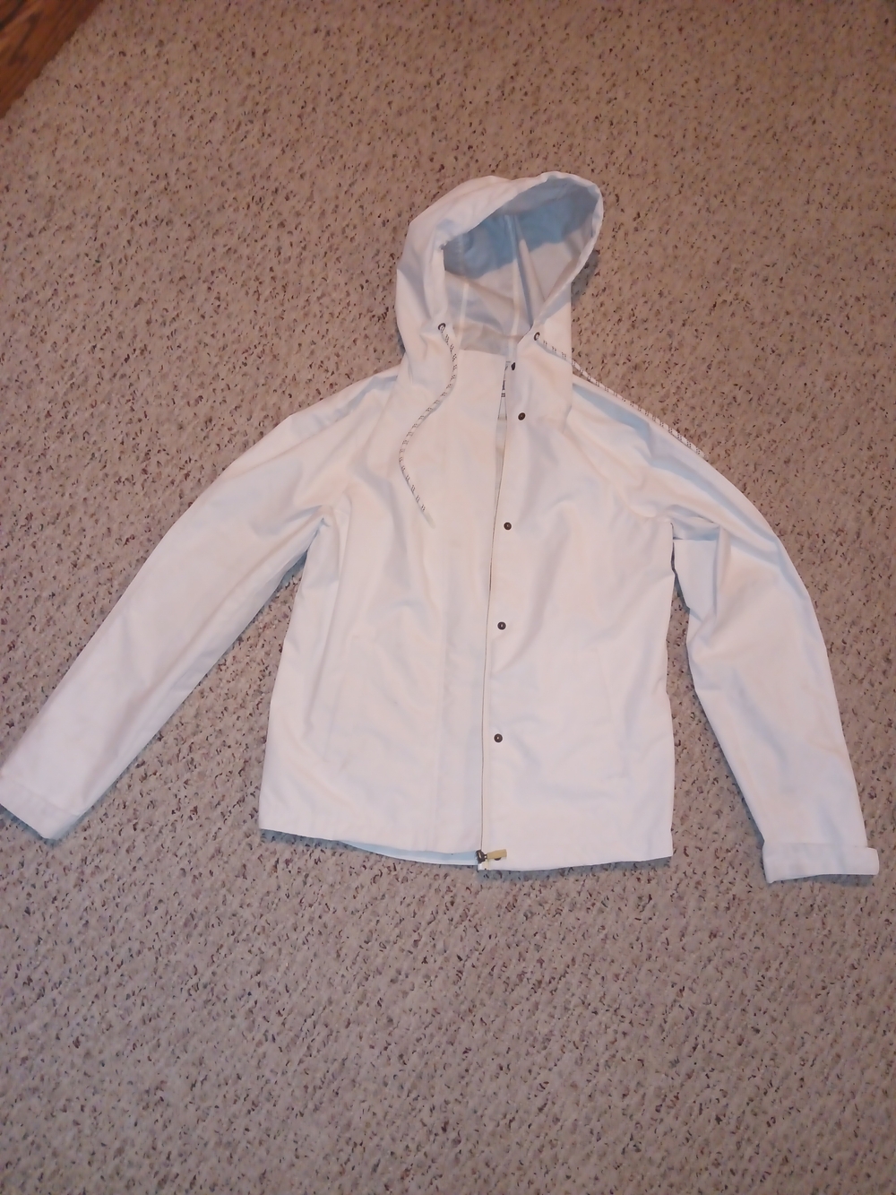 Avalanche White Hooded Ski Snow Jacket